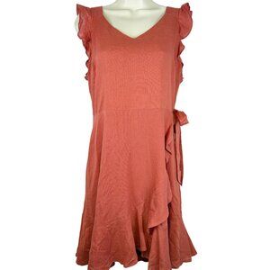 Altar’d State Ruffled Wrap Dress | Cinnamon | Size M